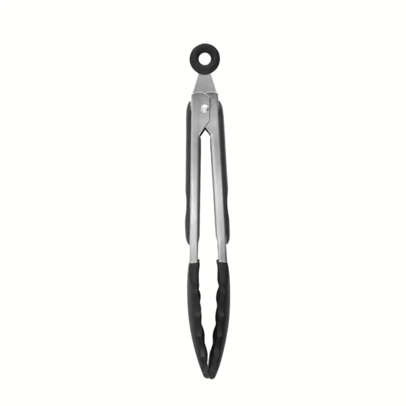 Silicone Tongs Kitchen Stainless Steel BBQ Non-Stick Kitchen Utensils Barbecue Cooking Tong With Joint Lock Kitchen Accessories