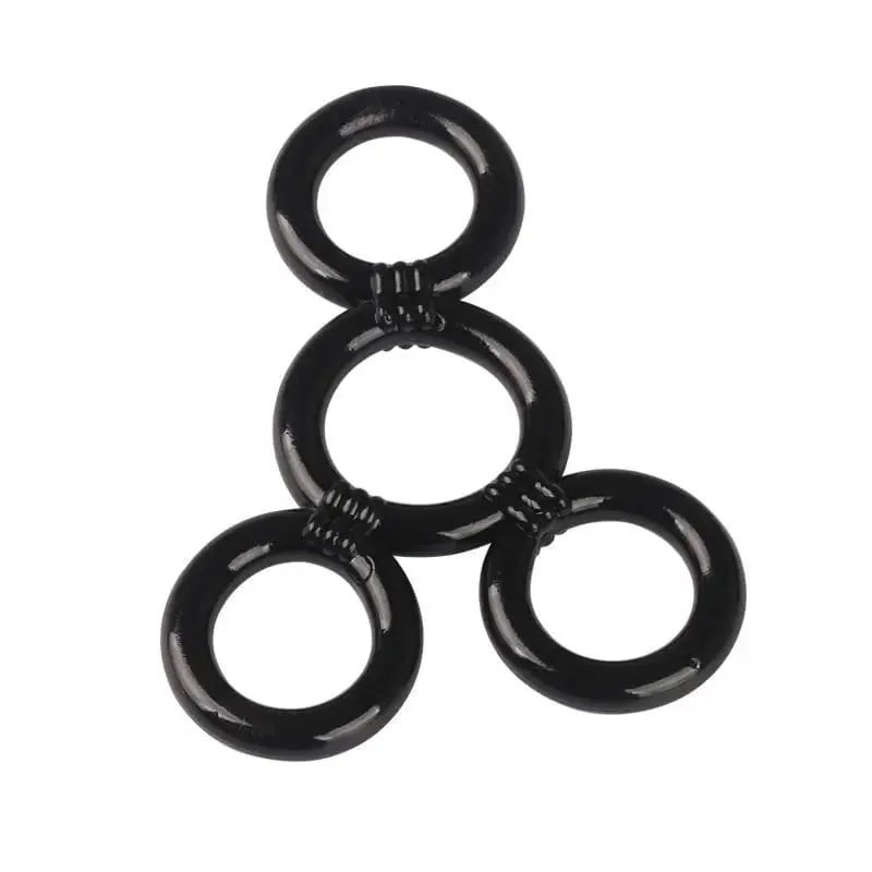 4 Ring/Set Silicone Cock Ring Delay Ejaculation Penis Lasting Erection Dildo Rings Adult Products Male Sex Toys for Man — image 3