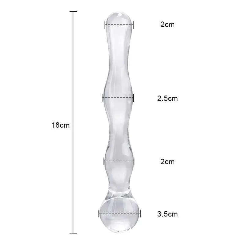 19cm Glass Butt Plug Anal Beads Dildos for Women Vaginal Men Prostate Massager Female Masturbator Sex Toys Adult Erotic Products — image 6
