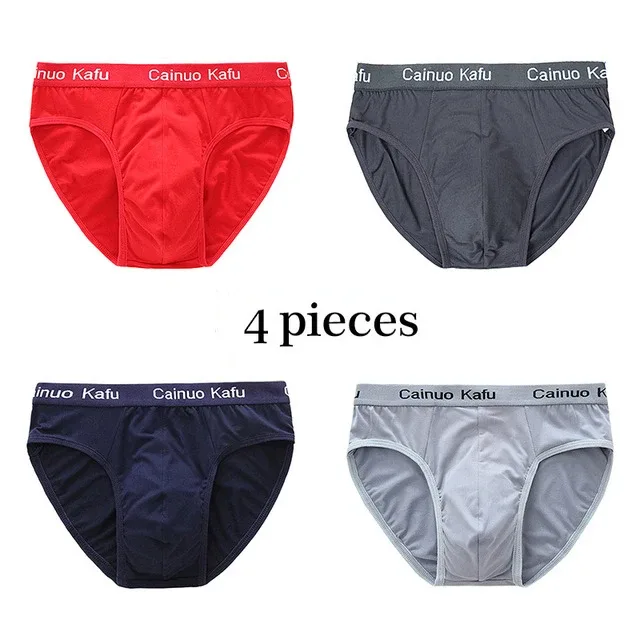 4Pcs Men Briefs Mens Summer Underwear Large Size L-5XL Elasticity Underwear Male Comfortable Panties Sexy Male Shorts Briefs Hot — image 30