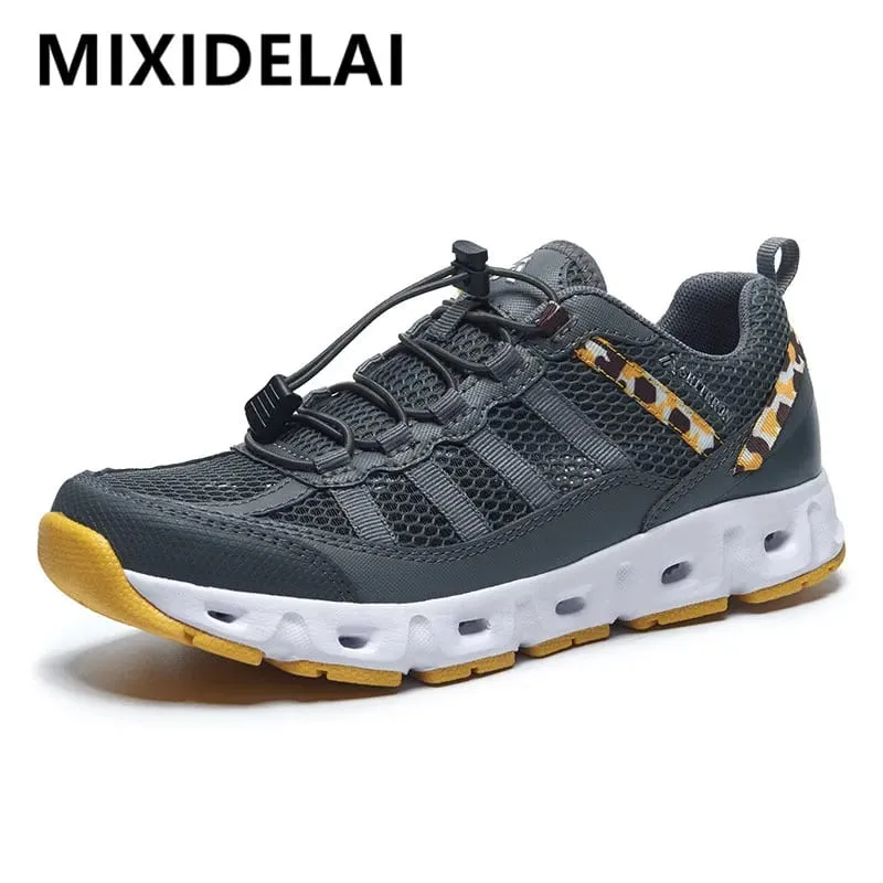 New Breathable Mesh Men Shoes Lightweight Comfortable Men Sneakers Fashions Lace Up Casual Shoes Flat Shoes Zapatillas Hombre — image 1