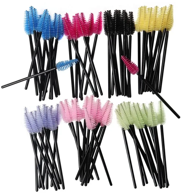 50pcs Eyelash Eyebrow Brush Water Drop Shape Nylon Eyelash Extension Applicator Lashes Makeup Brushes Beauty Tools Mascara Wand — image 4