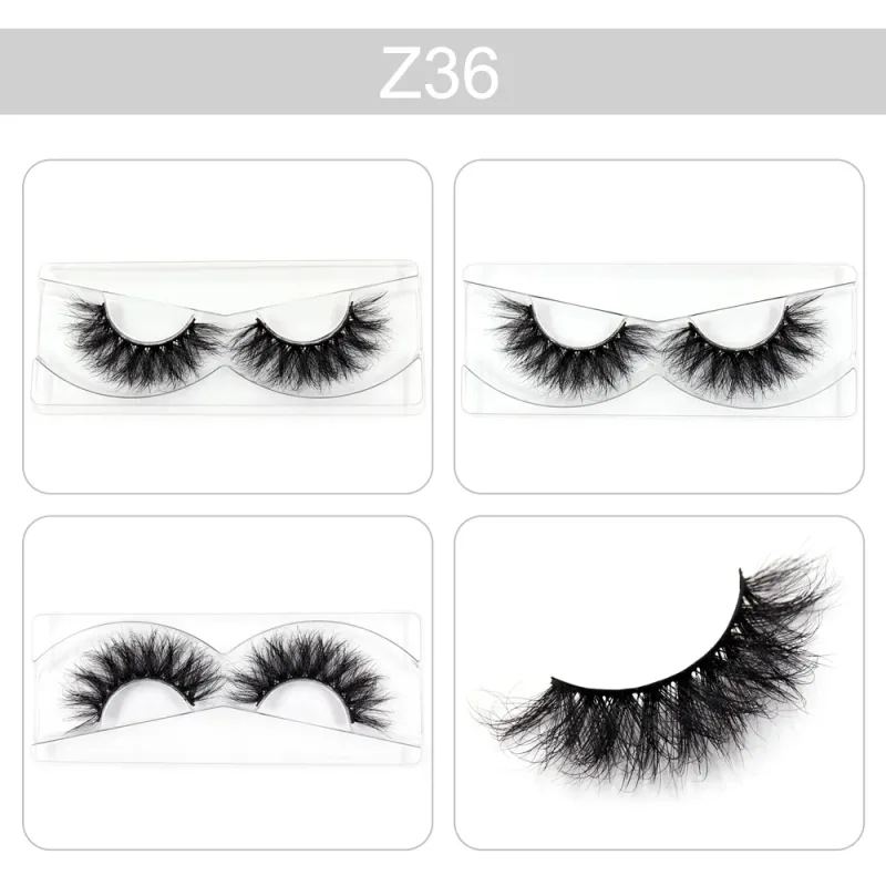 Makeup Lashes 3D Mink Eyelashes Wispy Volume False Lashes Dramatic Lash Natural Fuffy Lashes Full Finish Glamorous Eye — image 41