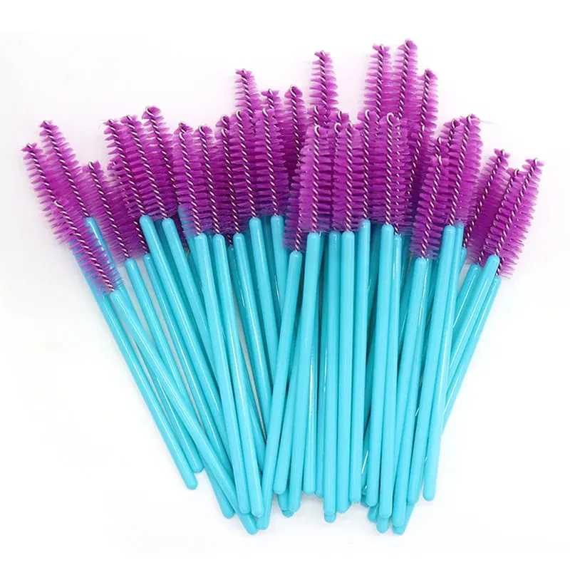 50 Pcs/Set Eyebrow Mascara Wand Eyelash Spoolie Brushes Wholesale Mix Disposable Lash Wands Eyelash Extension Brush Makeup Tools — image 11