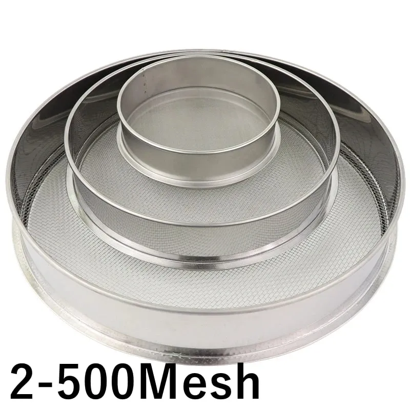 2-500M Round 304 Stainless Steel Lab Sieve Aperture Standard Sifters Shakers Kitchen Flour Powder Filter Screen Soil Strainer — image 7