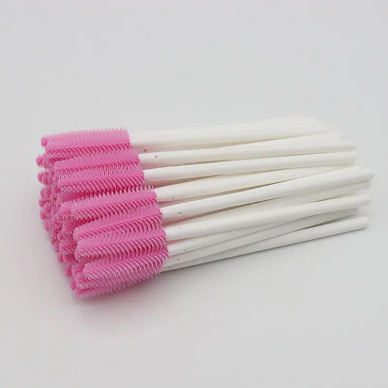 50 pcs Silicone Mascara Wands Applicator Disposable Eyelash Brushes Comb Beauty Makeup Brush For Women Eyelash Extension Tools