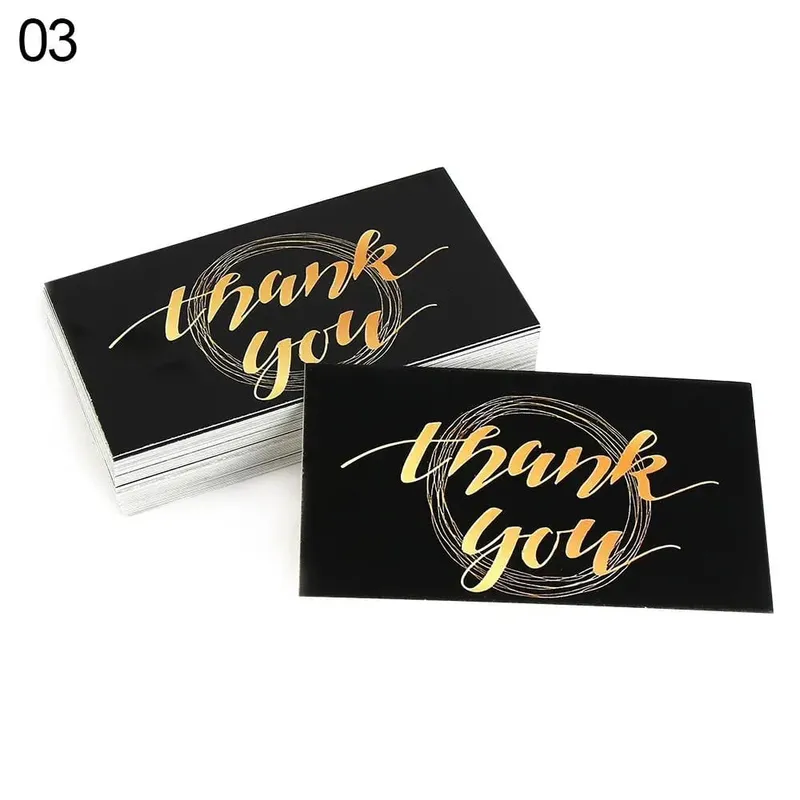 50PCS Thanks Greeting Cards Thank You Card For Supporting My Small Business Paper Seal Label Party Gift — image 9