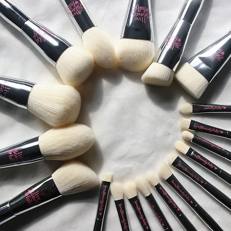 19pcs/set High quality full functional Makeup brushes Set Powder Blusher Highlight Eyeshadow eyebrow Make up brushes silver coat — image 1