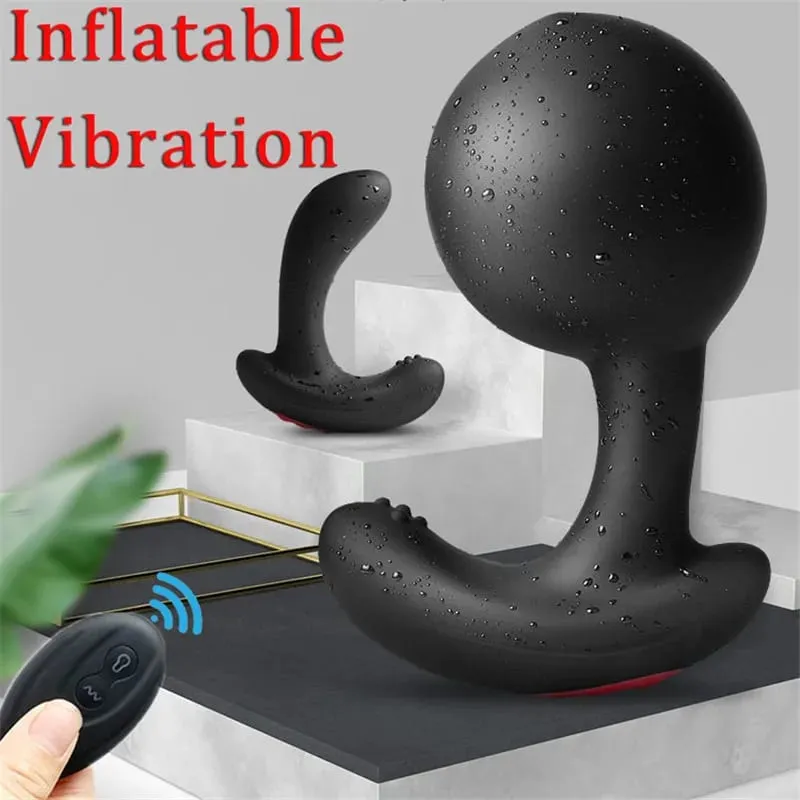 Wireless Remote Control Male Prostate Massager Inflatable Anal Plug Vibrating Butt Plug Anal Expansion Vibrator Sex Toys For Men — image 3