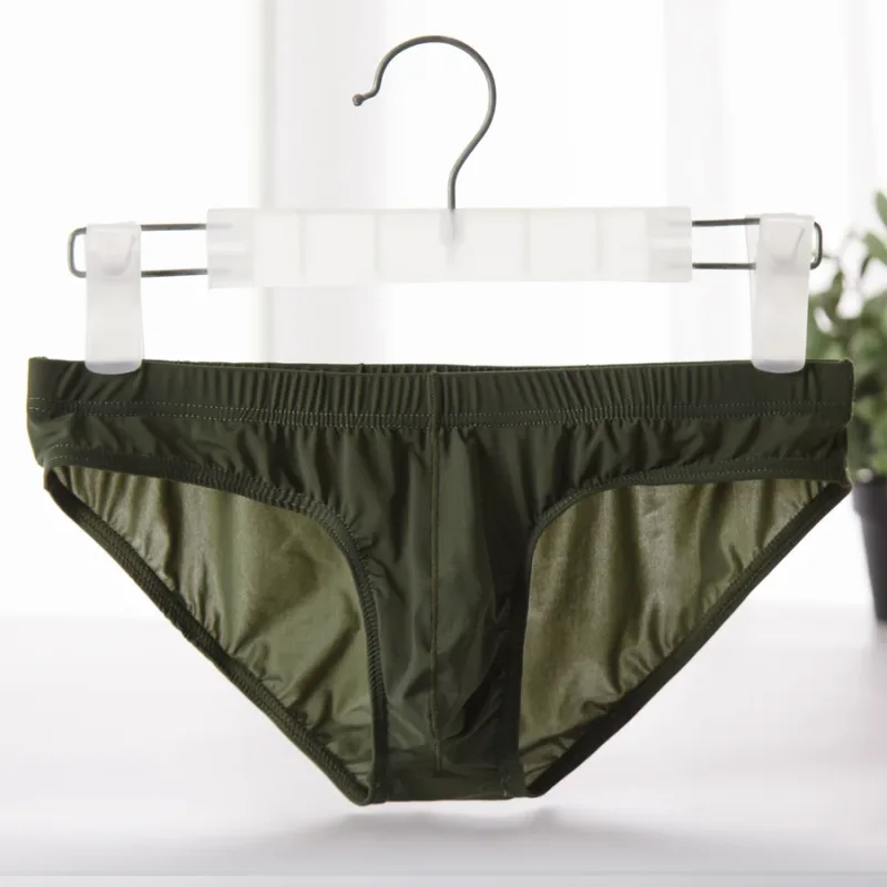 Men's Briefs Ice Silk Panties Ultra-thin Silky Breathable Underpants Man low waist briefs comfortable cool underwear male YJ003 — image 14