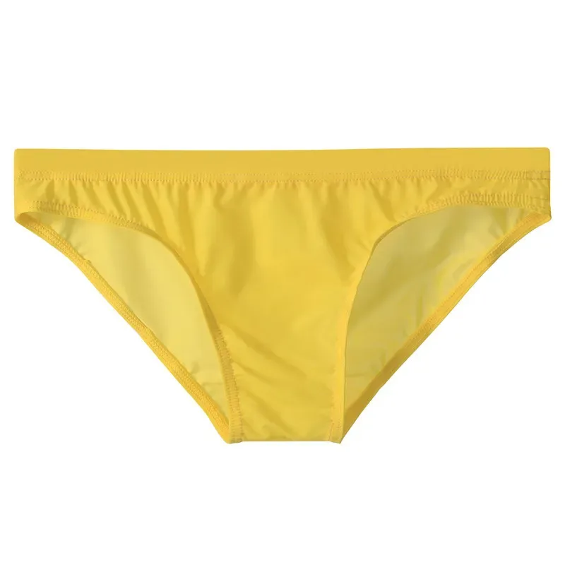 Summer Ice Silk Man Solid Transparent Low Waist Underwear Seamless Breathable Soft Tight Thin Fashion Yong Male U Convex Breifs — image 5