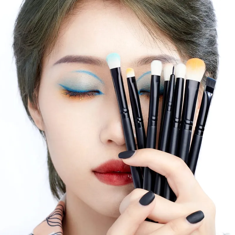 Jessup Eye Makeup Brushes Set Eyeshadow Brush Set Blending Eyeliner Eyebrow Eyelash Shadow Spoolie 12pcs Mixed Hair Black T322