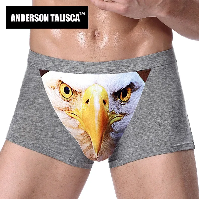 Brand Printed Wolf&Eagle New Mens Boxers Underwear Men Boxer Ropa Interio Man Penis Cueca Masculina Size L-4XL — image 1
