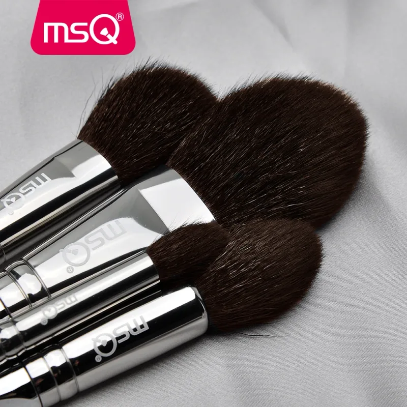 MSQ New Professional 11pcs Powder Makeup Brushes Set Classic Eyeshadow Lip Foundation Make Up Brush Goat/Horse Hair PVC Handle — image 3