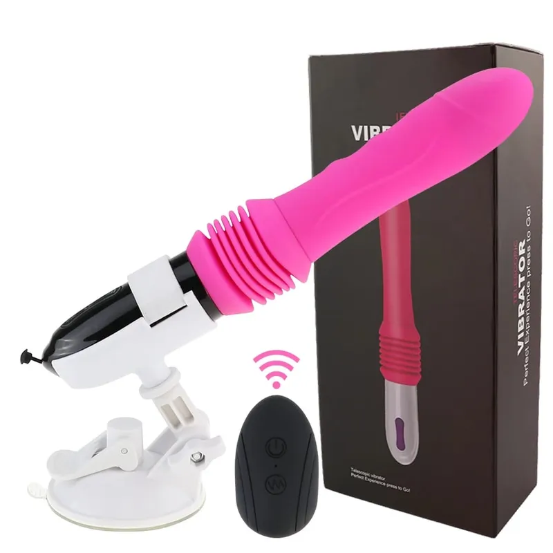 Automatic Thrusting Big Dildo Vibrator Remote Control Vaginal G Spot Massager Retractable Masturbators Adult Sex Toys for Women