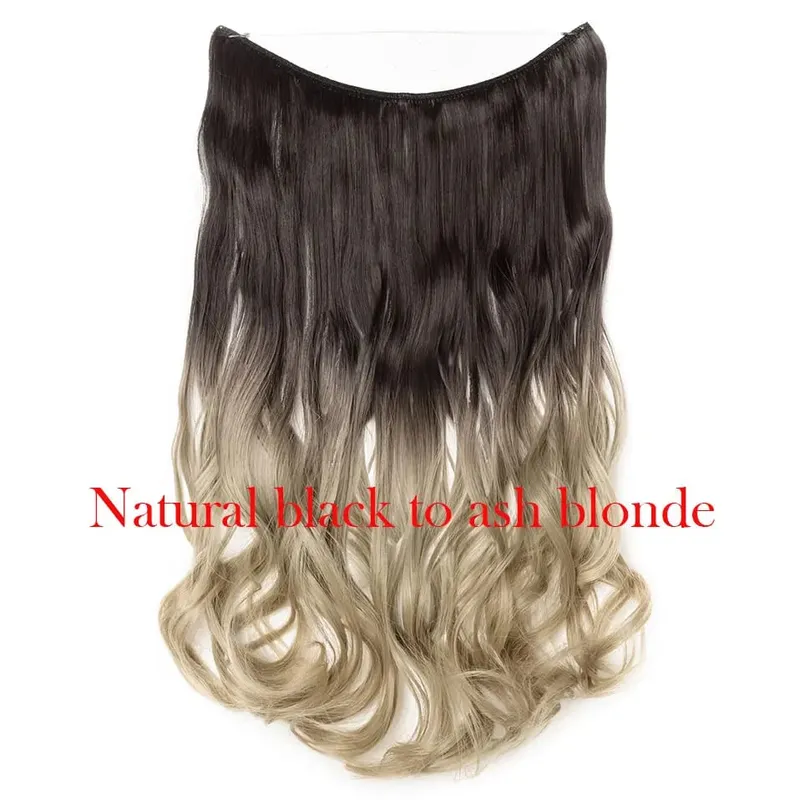 S-noilite 32colors Synthetic Invisible Wire Hair Extension Clip In False Hair Hairpieces Long Hair Extensions For Women