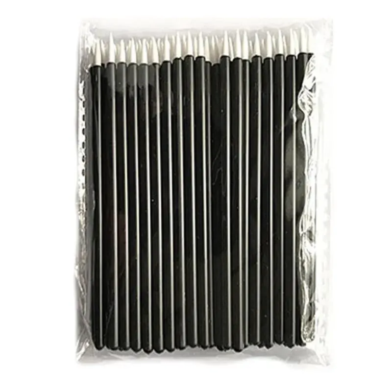 50Pcs Professional Beauty Makeup Eyeliner Brushes With Cap Fine Nylon Hair Make Up Brush Disposable Fiber Eyeliner Brush