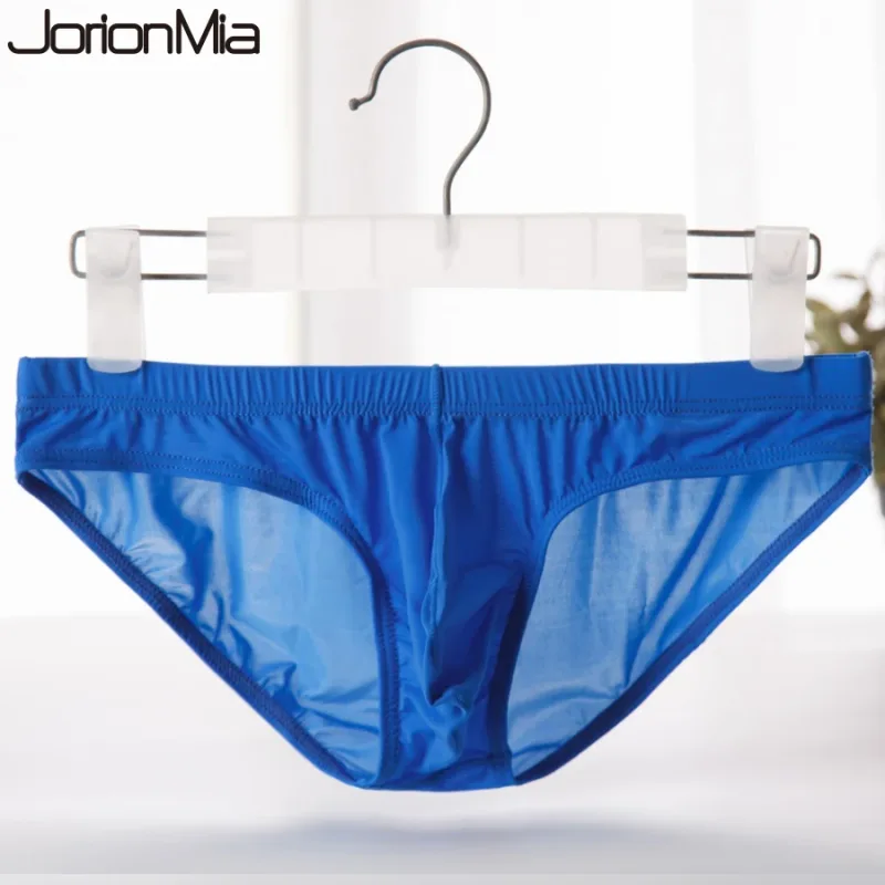 Men's Briefs Ice Silk Panties Ultra-thin Silky Breathable Underpants Man low waist briefs comfortable cool underwear male YJ003 — image 3