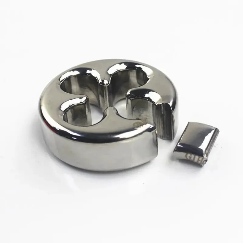 10 Sizes Scrotum Pendant Clover Shaped Stainless Steel Scrotal Bondage Testicular Pendant Penis Pendant Sex Products BB-2-130 — image 5