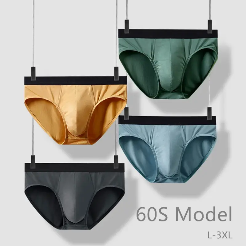 Men's Briefs Soft 60S Modal Male Panties Cozy Elastic Male Underpants Shorts 7A Grade Antibacterial Crotch Mens Sexy Underwear — image 2