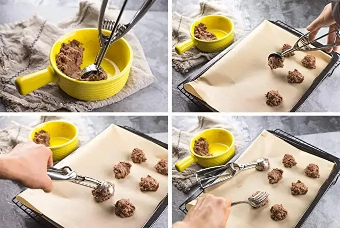 Ice Cream Spoon Kitchen Tools 3 Size Stainless Steel Spring Handle Mash Potato Watermelon Ball Scoop Home Kitchen Accessories — image 7