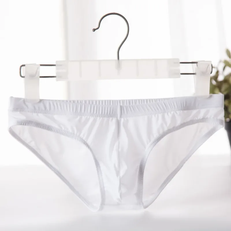 Men's Briefs Ice Silk Panties Ultra-thin Silky Breathable Underpants Man low waist briefs comfortable cool underwear male YJ003 — image 5