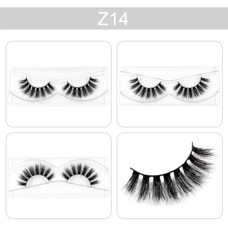 Makeup Lashes 3D Mink Eyelashes Wispy Volume False Lashes Dramatic Lash Natural Fuffy Lashes Full Finish Glamorous Eye — image 20
