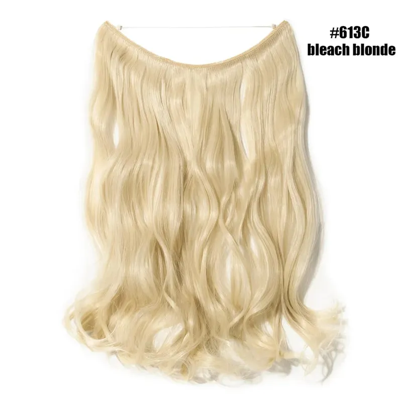 Synthetic Invisible Wire No Clips In Hair Extensions Secret Fish Line Hairpieces Hair Extensions For Women Daily — image 29