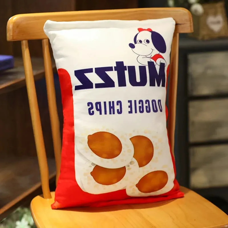 Creative Lifelike Snacks Plush Pillow Simulation Cat Dog Food Potato Chips Cookie Lifelike Food Snack Cushion Plushie Props Gift — image 12