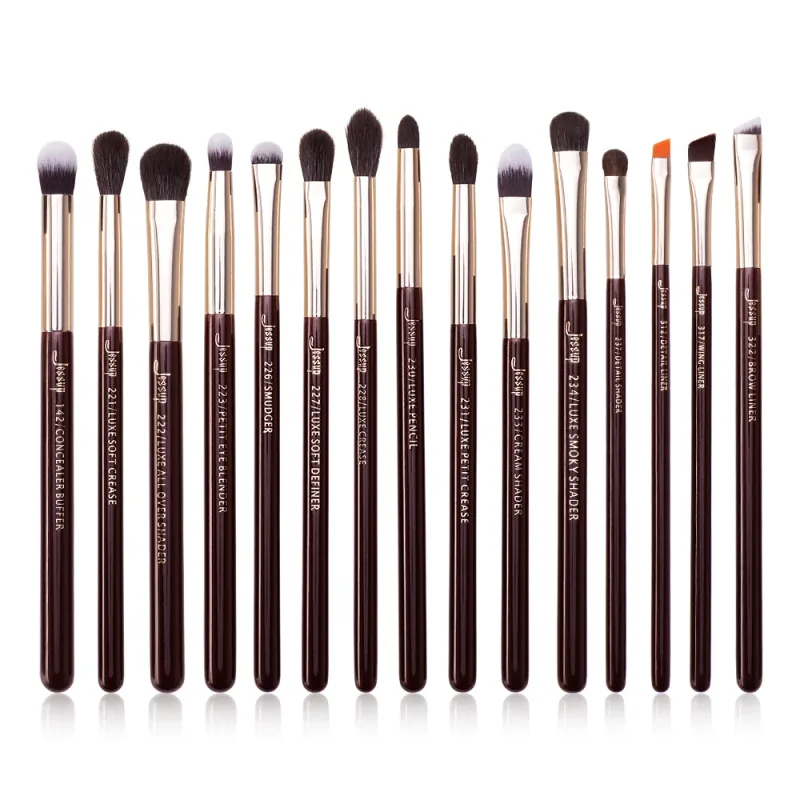 Jessup 15pcs Makeup Brushes Set Professional Eye Makeup Brush Kits Eyeshadow Eyeliner Eyebrow Blending Concealer Brochas T294
