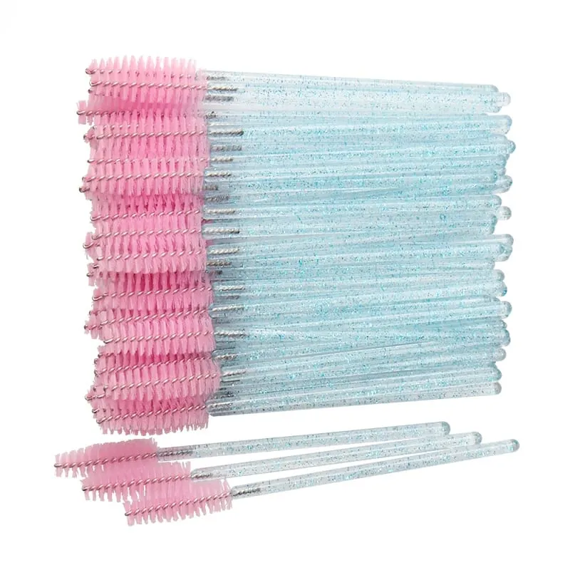 50pcs Shiny Disposable Eyelash Brush Applicator Wands Curler Mascara Eyebrow Makeup Tools Spoolers Comb Wands Spoolies Brushes — image 9