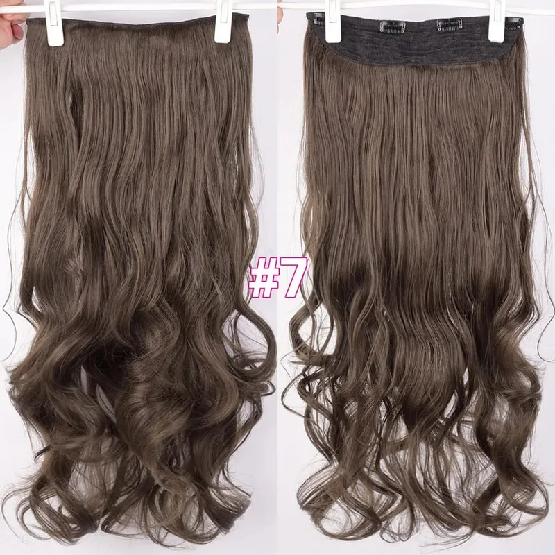 Silike Synthetic Body Wave Clip In Hair Extensions 32 inch 24inch Synthetic Heat Resistant Fiber Curly Clips Hair Extension