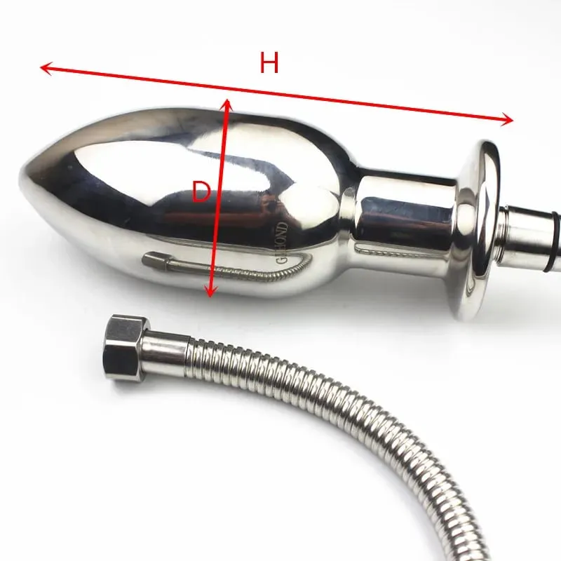 8 Sizes New Anus Enemator Stainless Steel Anal Dildo Plug Intestinal Cleaner with Shower Pipe Anal Sex Toys for Couples HH8-86 — image 3