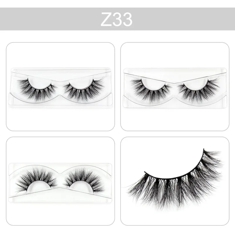 Makeup Lashes 3D Mink Eyelashes Wispy Volume False Lashes Dramatic Lash Natural Fuffy Lashes Full Finish Glamorous Eye — image 38