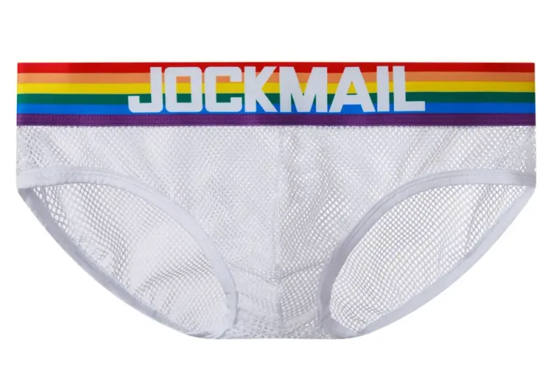 Jockmail กางเกงในชายเซ็กซี่ชุดชั้นในชายผ้าฝ้าย Low Rise Underpant เส้นด้ายสุทธิลูกไม้, Breathable ฤดูร้อนกางเกงขาสั้น calzoncillos hombre slip — image 24