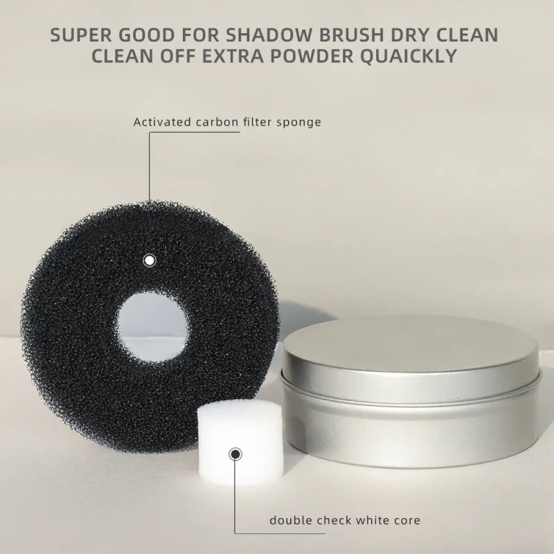 OVW Makeup Brush Dry Cleaner Box Double Use Eye Shadow Brushes Color Remover Sponge Brush Washing Scrubber Clean Kit — image 3