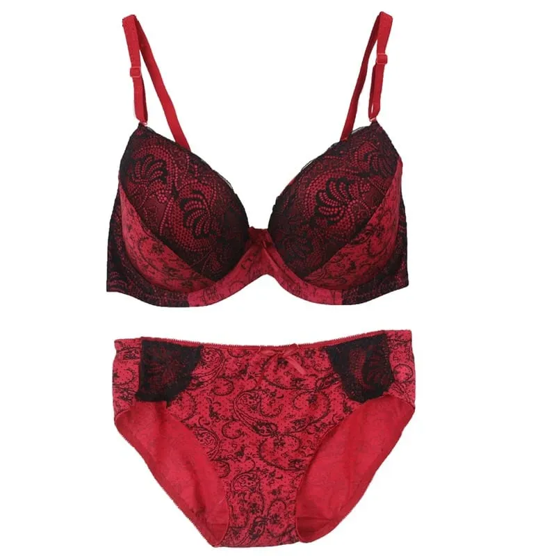 2025 New Brand Sexy High-Quality Push Up Padded Underwire Bow Bras Set Lace Flower Underwear For Womes Large Size Lingerie — image 11