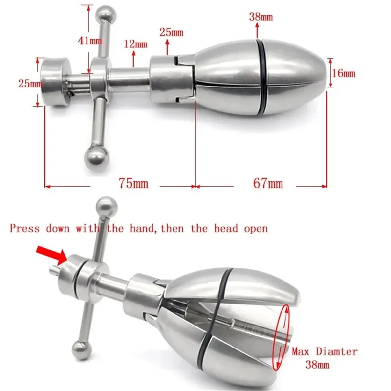 Heavy Stainless Steel Butt Plug Anal Vagina Dilator Anus Eapander Adult BDSM Games Erotic Produts Sex Toys for Men Women Couples — image 2