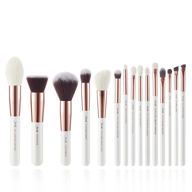 Jessup Makeup Brushes Set 15pcs Professional Makeup Brush Foundation Powder Eyeshadow Blender Liner Blusher Brochas