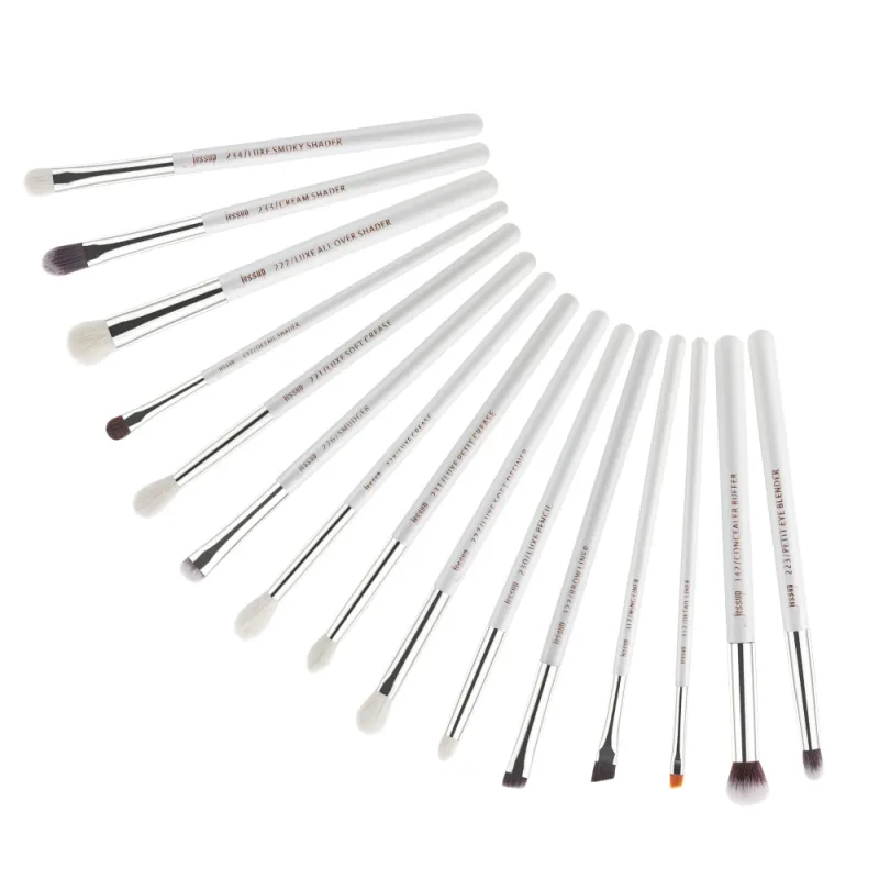 Jessup Makeup Brushes Set 15pcs Eye Make up Brush Eyeshadow Eyebrow Liner Blending Concealer Cosmetic Tool Kits Goat Hair Brush