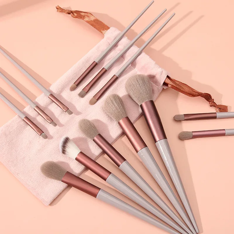 13PCS Makeup Brushes Set Fluffy Soft for Beauty Cosmetics Foundation Blush Eyeshadow Kabuki Blending Makeup Brush Tools