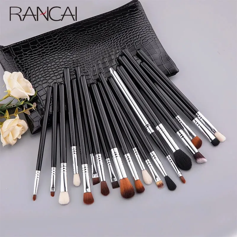 19pcs Full Eyeshadow Brushes Set Eye Brush Foundation Contour Concealer Cosmetic Makeup Brush With Bag — image 5
