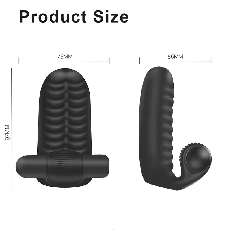 Finger Sleeve Vibrator G Spot Orgasm Massage Clit Stimulate Female Masturbator Vibrator Lesbian Sex Toys For Women Adult Product — image 6