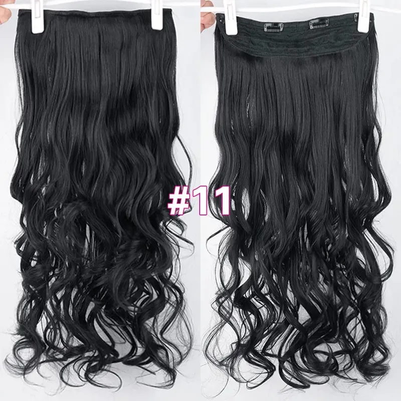 Silike Synthetic Body Wave Clip In Hair Extensions 32 inch 24inch Synthetic Heat Resistant Fiber Curly Clips Hair Extension