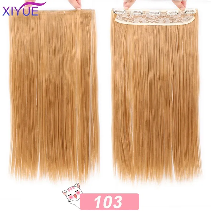 5 Clips Synthetic Hair Long Straight Clip In Hair Extensions False Hair Black Hair Pieces for Women — image 8