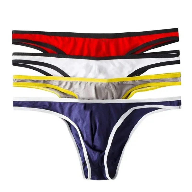 Modal Underwear Men Briefs Jock Strap Sexy Bugle Pouch Slip Homme Panties String Thongs Cueca Underpants Bikini Tanga Plus Size — image 2