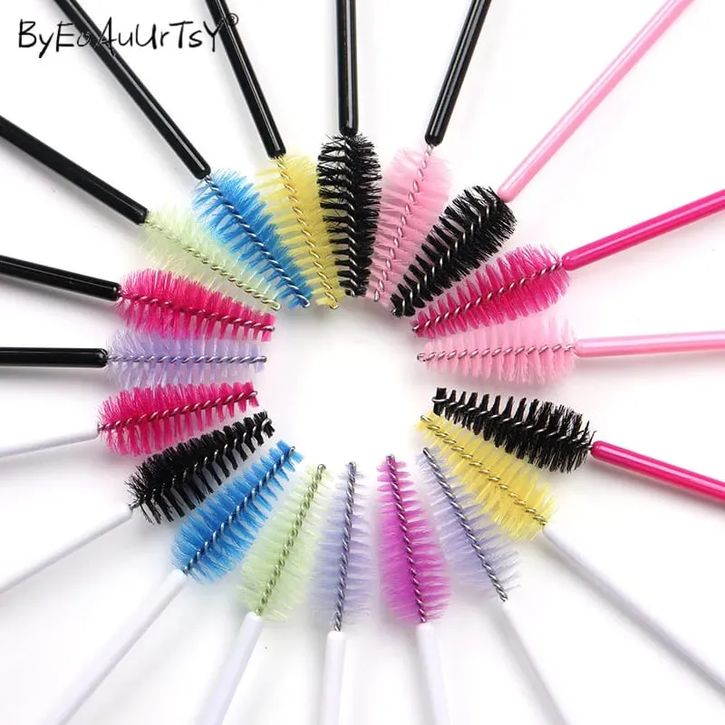 50pcs Eyelash Eyebrow Brush Water Drop Shape Nylon Eyelash Extension Applicator Lashes Makeup Brushes Beauty Tools Mascara Wand — image 1