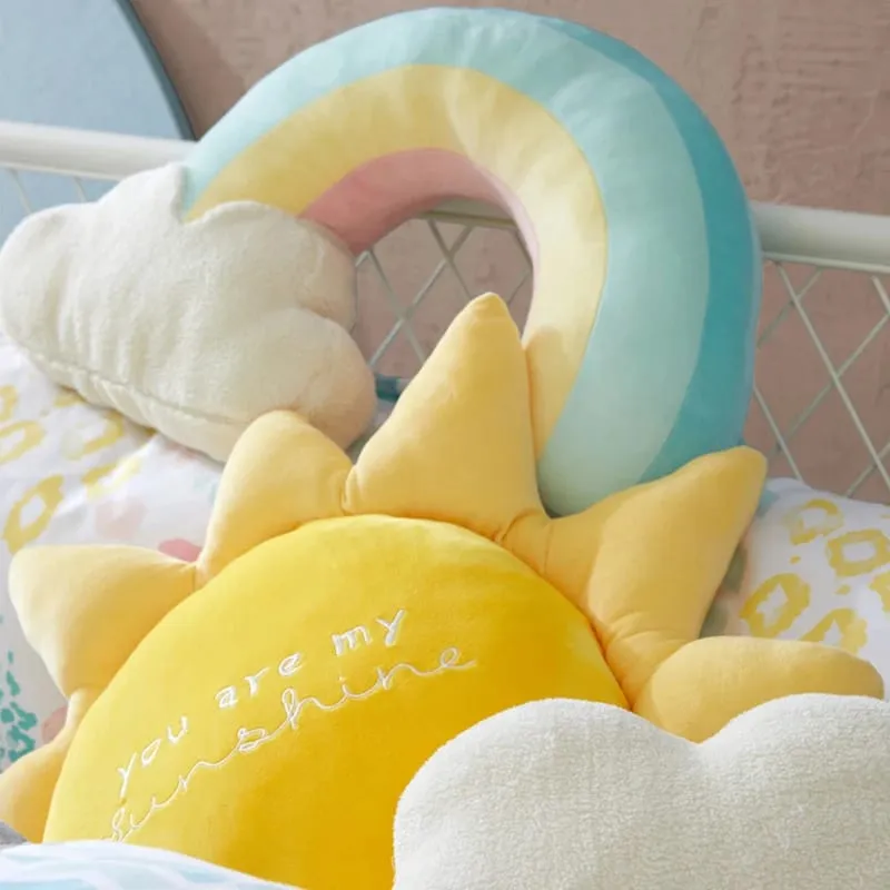 New Arrival Plush Rainbow Cloud Sun Toy Home Decoration Rainbow Cloud Pillow Cute Creative Weather Throw Pillow Kids Toys Gift