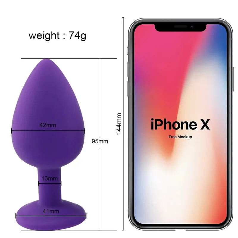 S/M/L 100%Silicone Butt Plug Anal Plugs Unisex Sex Stopper 3 Different Size Adult Toys for Men/Women Anal Trainer For Couples SM — image 17