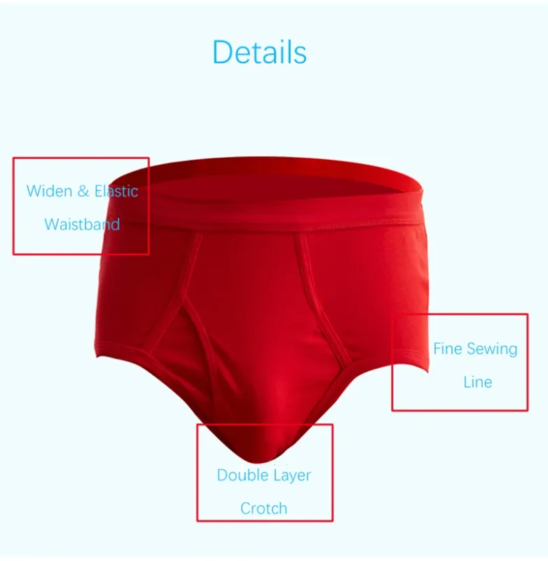 95KG Solid Fat Plus Size Men's Underwear Mens Underwear 100% Cotton Comfortable Breathable Loose Large Size Men Briefs Panties — image 12
